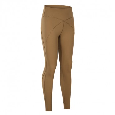New front flight features XY stitching yoga pants elastic high waist hip fitness small feet nine pants spring and summer