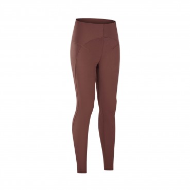 2021 spring and summer new front special features i line stitching yoga pants double-sided naked stretch slim pants nine pants