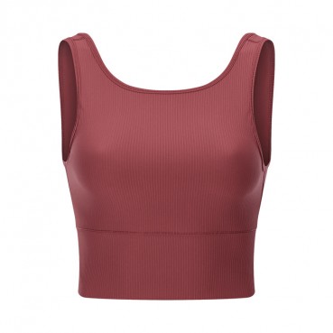 2021 spring, summer new products, anti-two-wear yoga vest high-strength shockproof gathered thread wearing sports underwear