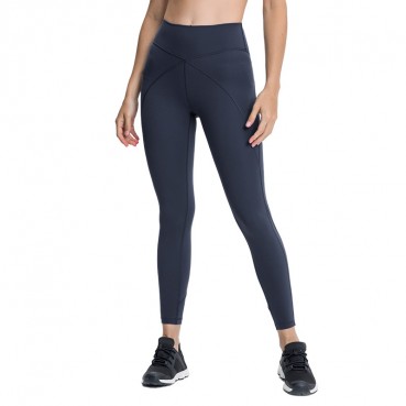 New front flight features XY stitching yoga pants elastic high waist hip fitness small feet nine pants spring and summer