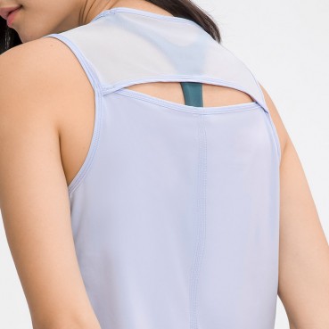 Factory direct spring and summer new back, back open space sports sleeveless T-shirt thin breathable moisture wicking fitness top