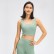 New solid color deep V-style back sports lupid female front piece intersection yoga fitness sports bra