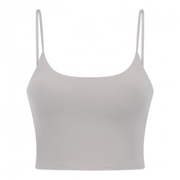 2021 new yoga vest women's chest mat sexy strap beauty back yoga top half trip yoga clothing