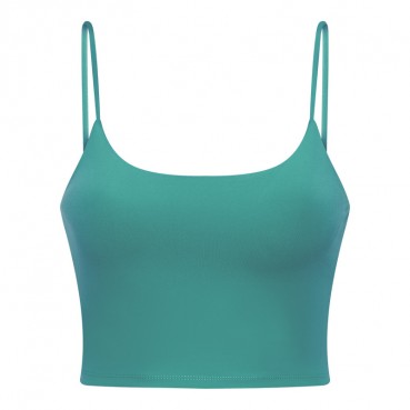 2021 new yoga vest women's chest mat sexy strap beauty back yoga top half trip yoga clothing