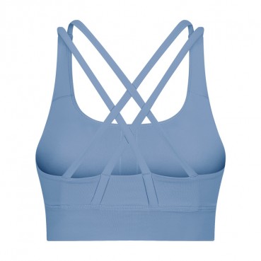 2021 spring and summer new classic shockproofing inner clothing female cross-like back gathered running yoga fitness bra