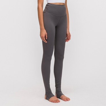 Autumn and winter new high waist hip yoga pants women's waist pleated stretch slim slimming dance sports stepping trousers