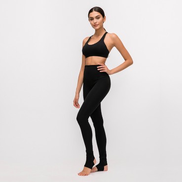 Autumn and winter new high waist hip yoga pants women's waist pleated stretch slim slimming dance sports stepping trousers