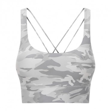 2021 spring and summer newbie strap shockproof sports underwear female gather breathable plus width pose yoga sports bra
