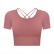 2021 Summer new bowl short paragraph chest mat yoga T-shirt female hollow beauty back outdoor casual sports short sleeves
