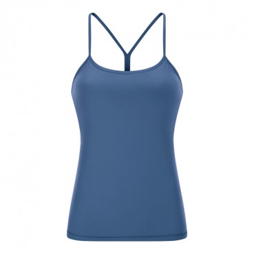 2021 spring and summer new with chest mat yoga vest female sexy y words beautiful back force sports long version yoga clothing