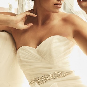 Satin Plus Size Wedding Dress with Cathedral Train