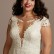 Sheath Plus Wedding Dress with Beaded Swag Back