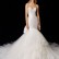 Satin & lace tight-fitting bow multi-layer tail wedding dress