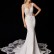 Beaded floral lace and beaded linear lace stretch georgette cylindrical skirt Trailing wedding dress(Two ways)