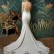 Exquisite full-length mermaid lace tight dress wedding dress