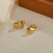 Jewelry factory fashion, simple personality niche stainless steel geometric light surface water droplet design sensor earrings