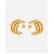 European and American retro light luxury high -level sense C -shaped semi -cyclical beaded titanium steel earrings temperament stainless steel earrings female