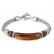 Jewelry factory European and American fashion retro stainless steel chain stitching tiger eye stone titanium steel men's bracelet