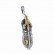 Titanium steel cast feather pendant necklace, stainless steel feather eagle claw accessory, retro style titanium steel necklace