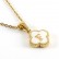 New Clover Pendant Stainless Steel 18K Gold Necklace Ins Style European and American Simple Shell Letter Clavicle Chain Necklace