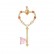 14K European and American creative personality pendant, heart-shaped zircon necklace pendant, handmade DIY accessory