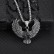 Titanium steel eagle pendant punk necklace retro trendy men's stainless steel cast eagle pendant