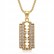 Hot selling hip-hop HOPHIP jewelry, titanium steel gold-plated diamond inlaid shaver blade pendant necklace