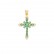 Vintage cross pendant with micro inlaid zircon necklace pendant DIY jewelry accessories wholesale