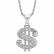 Hip hop HIPHOP Jewelry Titanium Steel Gold Plated Diamond Set USD Pendant Necklace